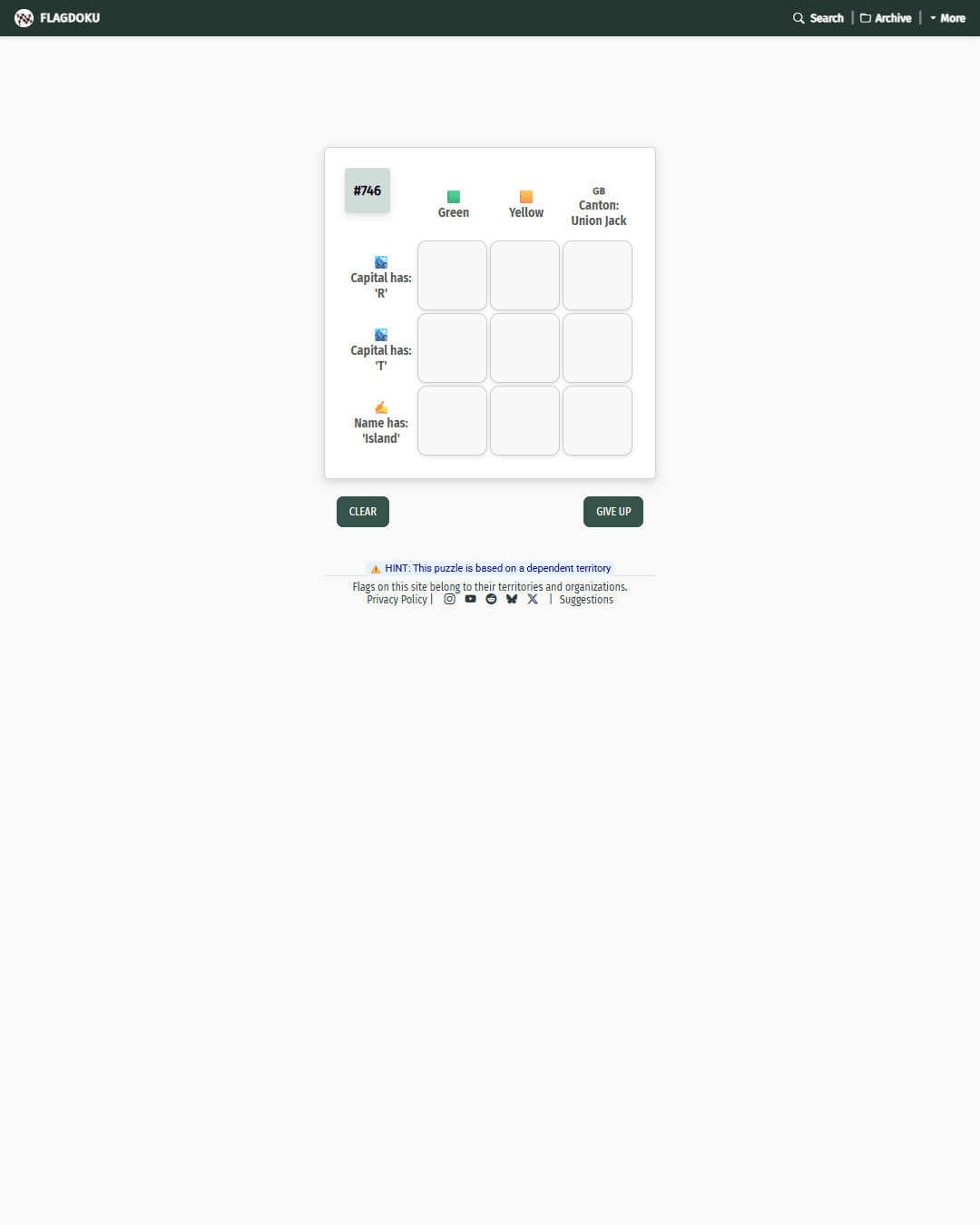 Screenshot of Flagdoku