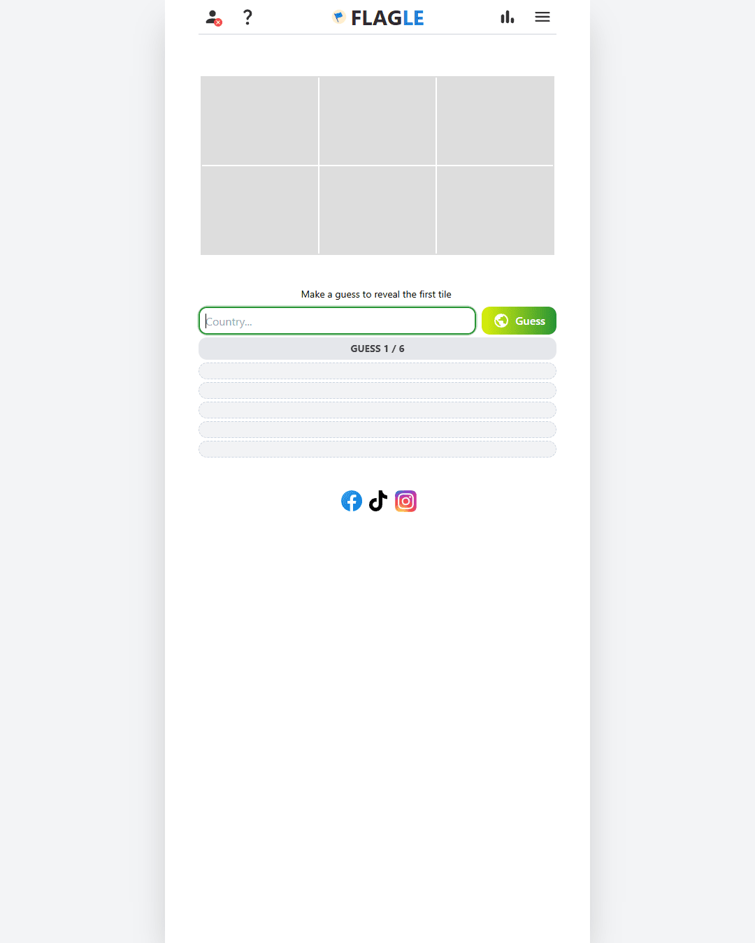 Screenshot of Flagle