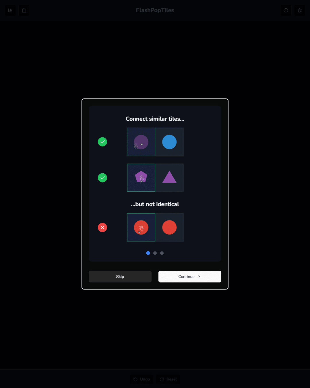 Screenshot of FlashPopTiles