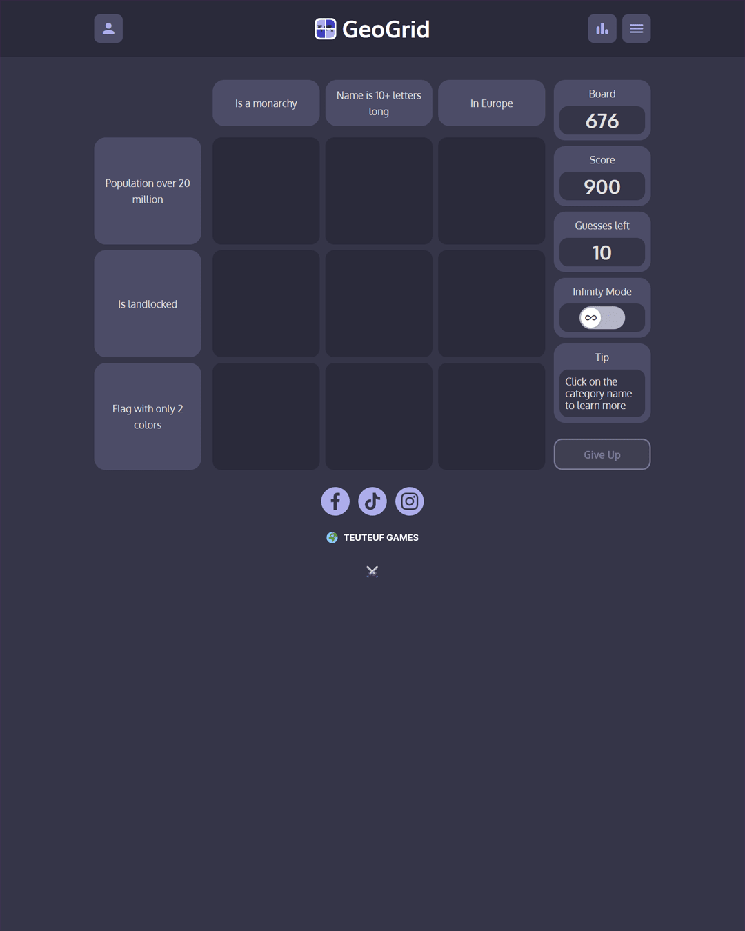 Screenshot of GeoGrid