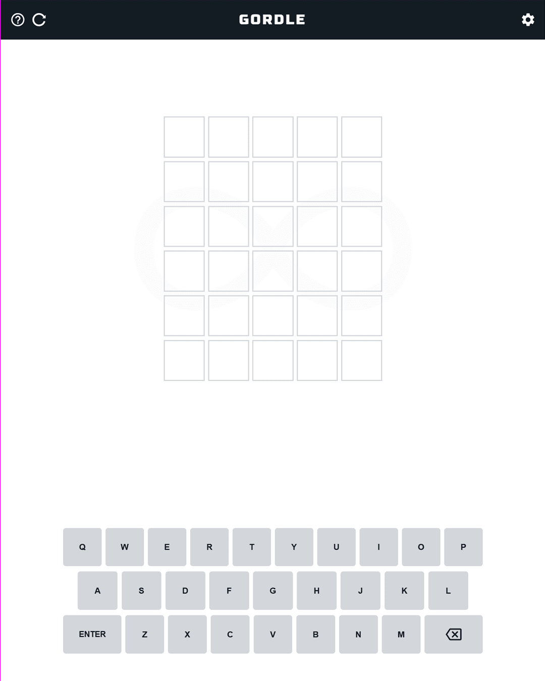 Screenshot of Gordle