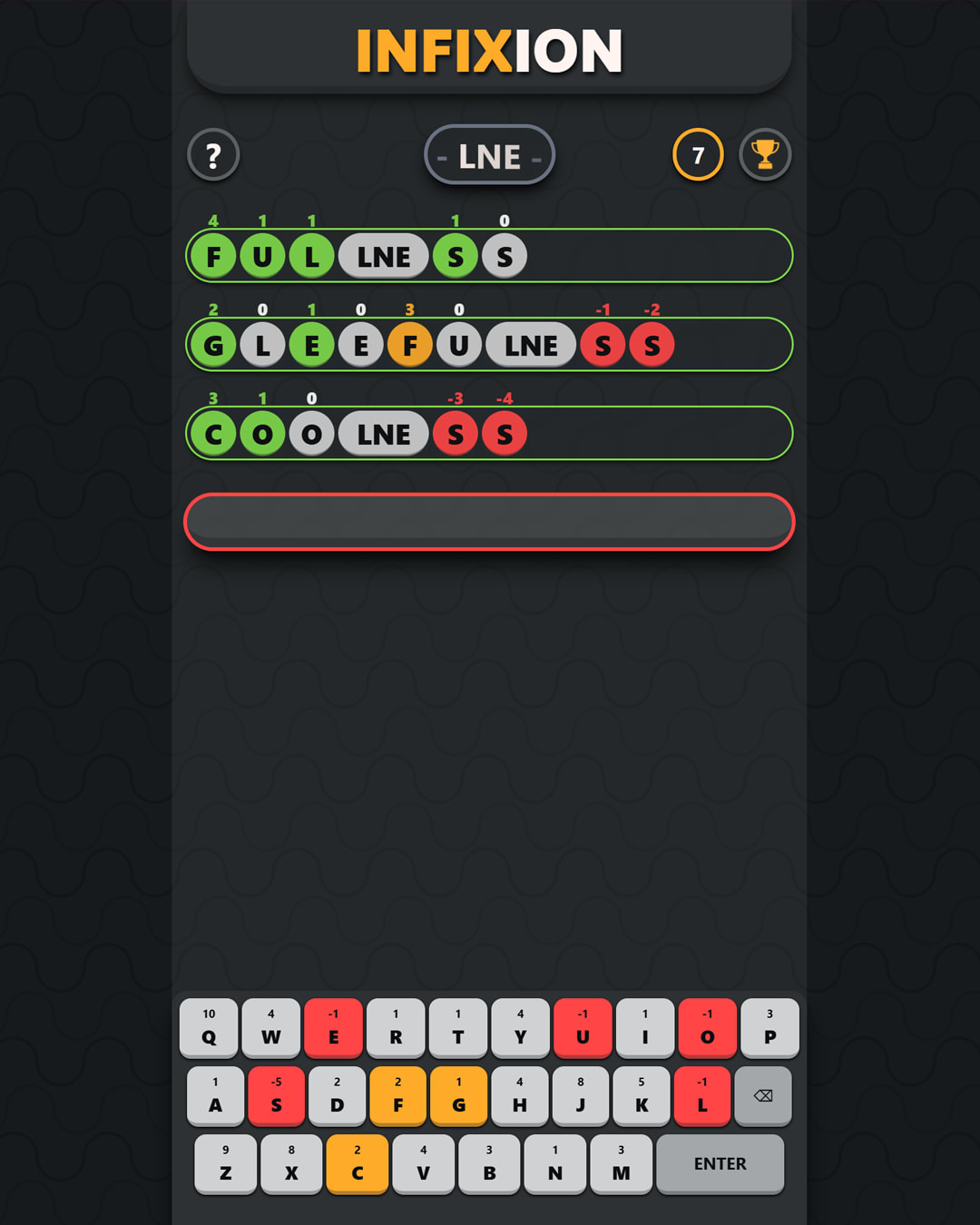 Screenshot of Infixion
