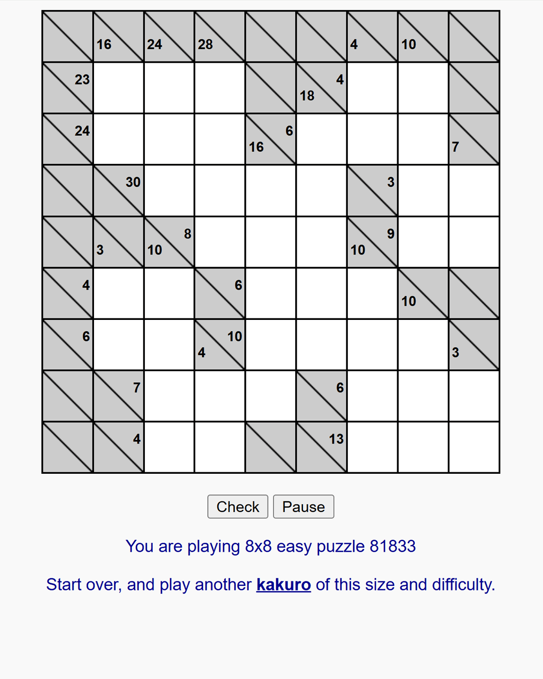 Screenshot of Kakuro Conquest