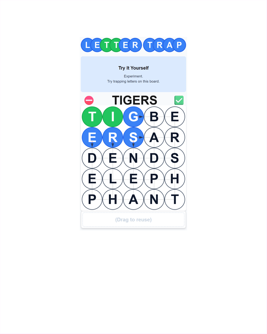 Screenshot of Letter Trap