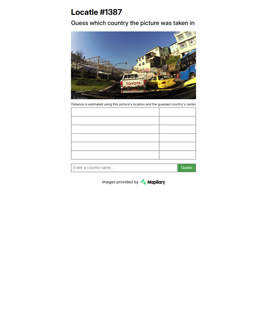 Screenshot of Locatle