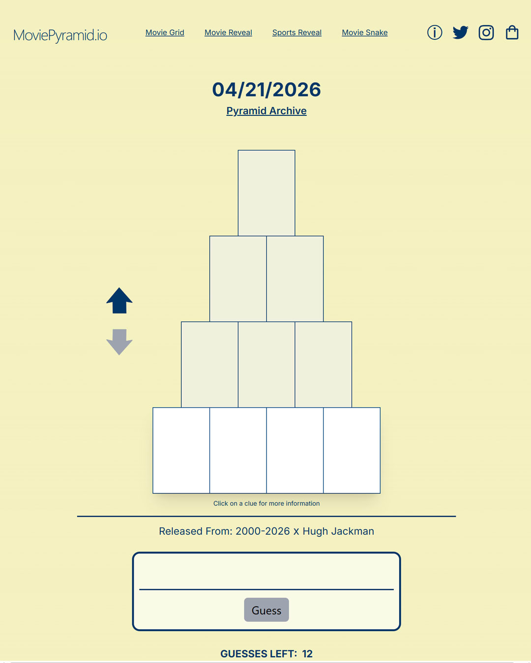 Screenshot of Movie Pyramid