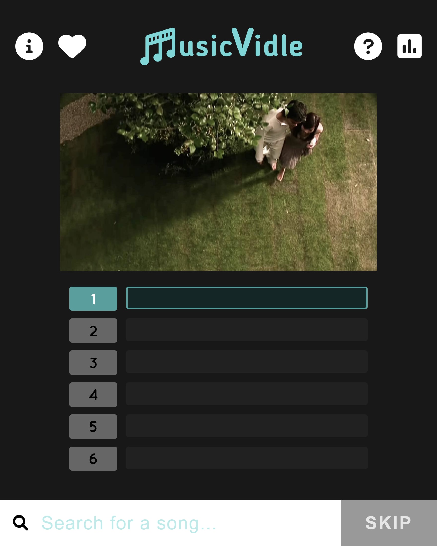 Screenshot of MusicVidle