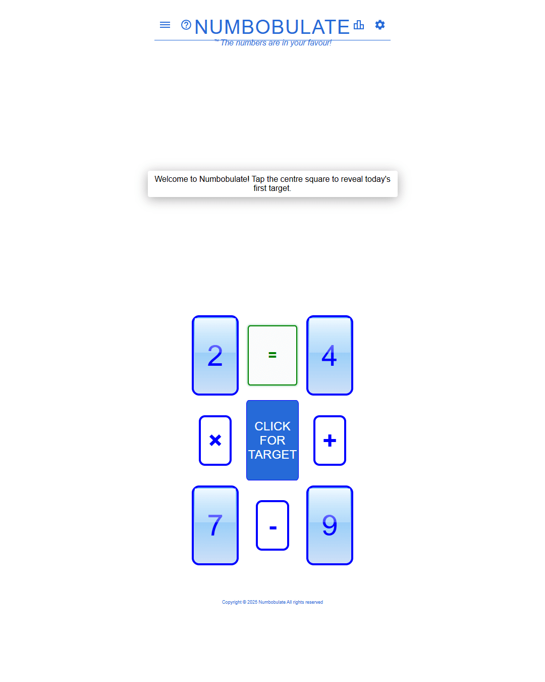 Screenshot of Numbobulate