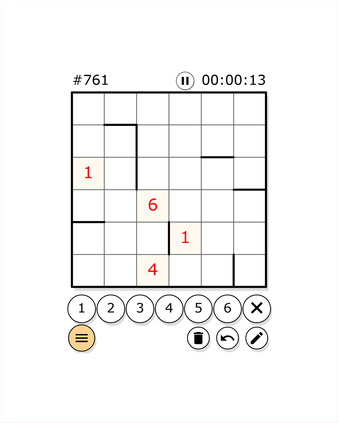 Screenshot of One Up Puzzle