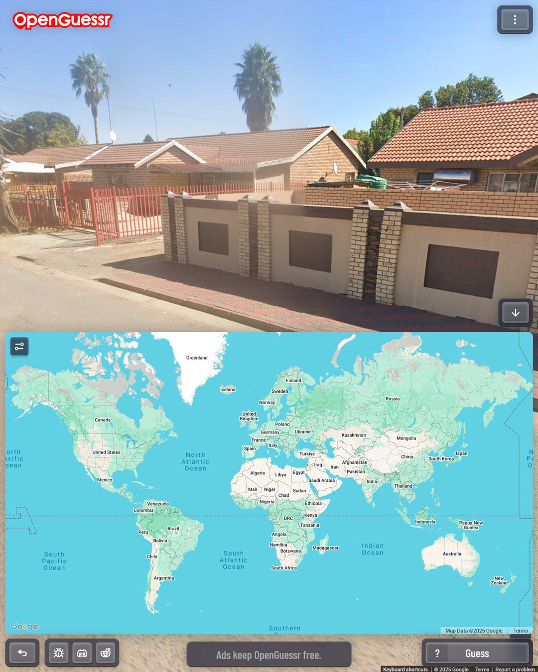 Screenshot of OpenGuessr