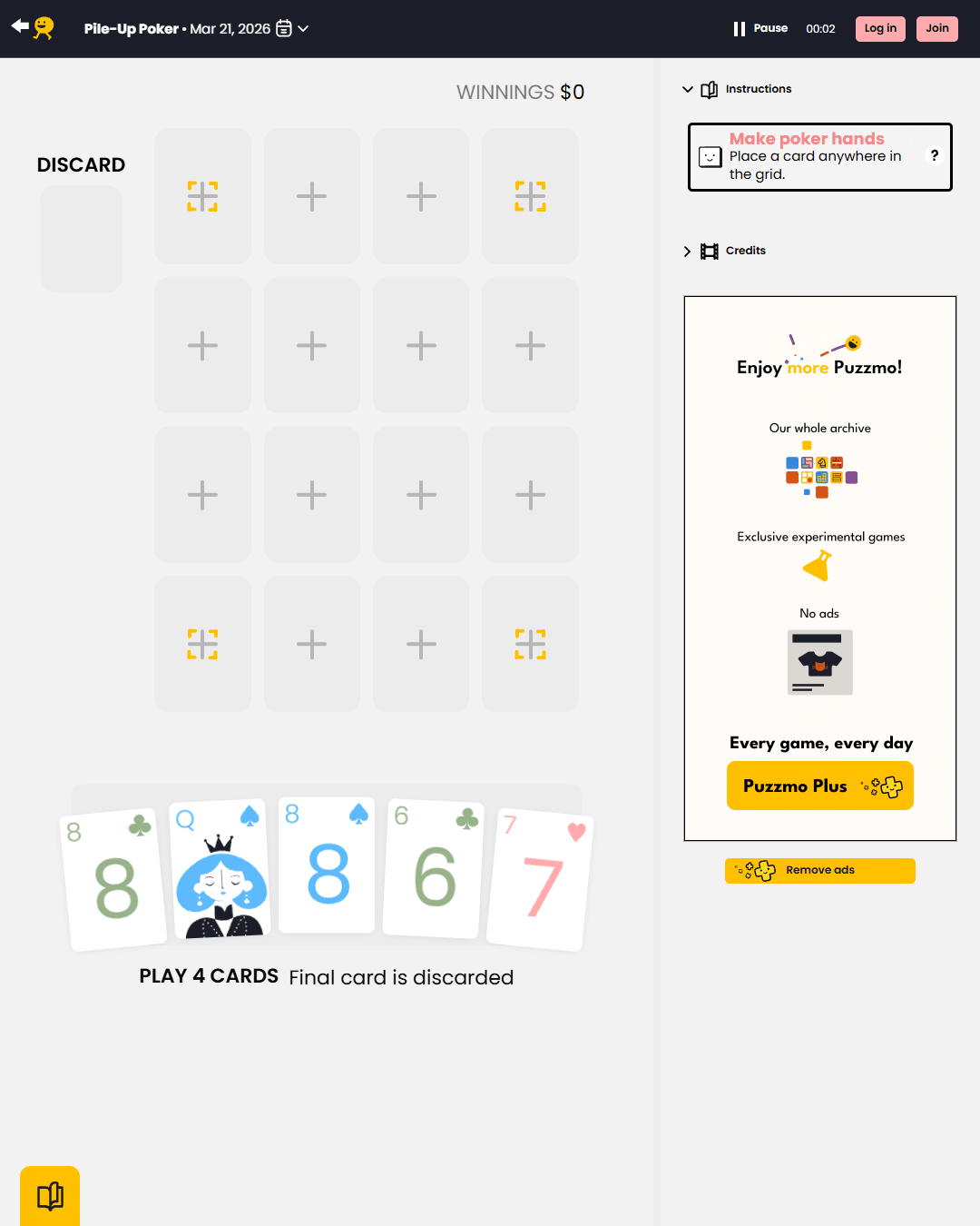 Screenshot of Pile-Up Poker