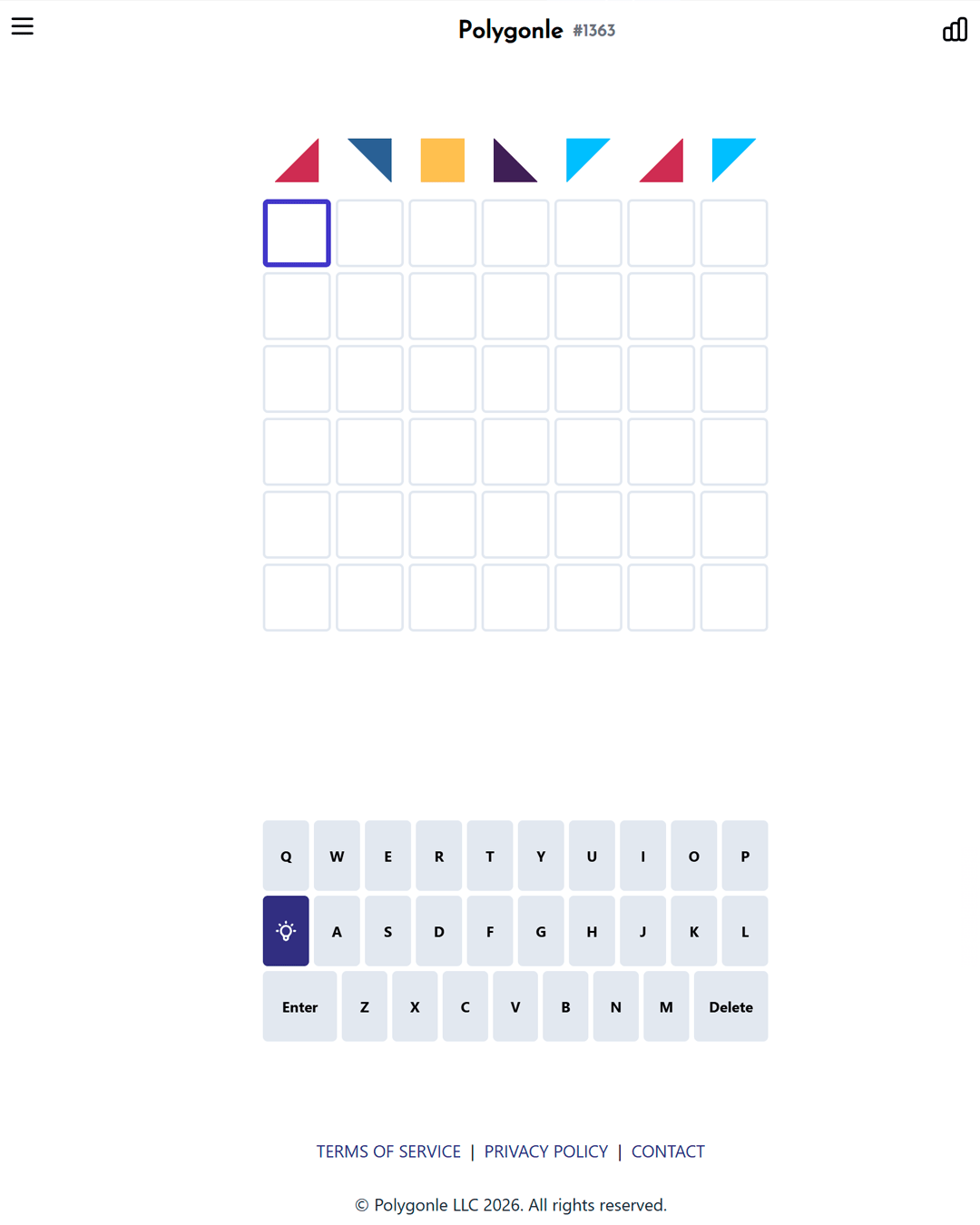 Screenshot of Polygonle