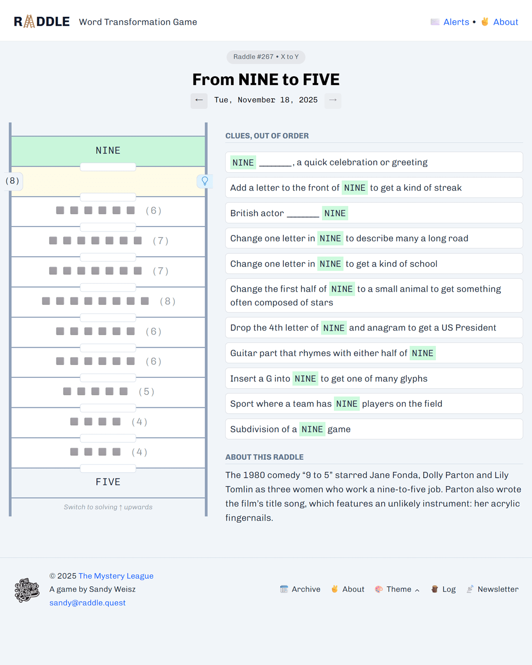 Screenshot of Raddle