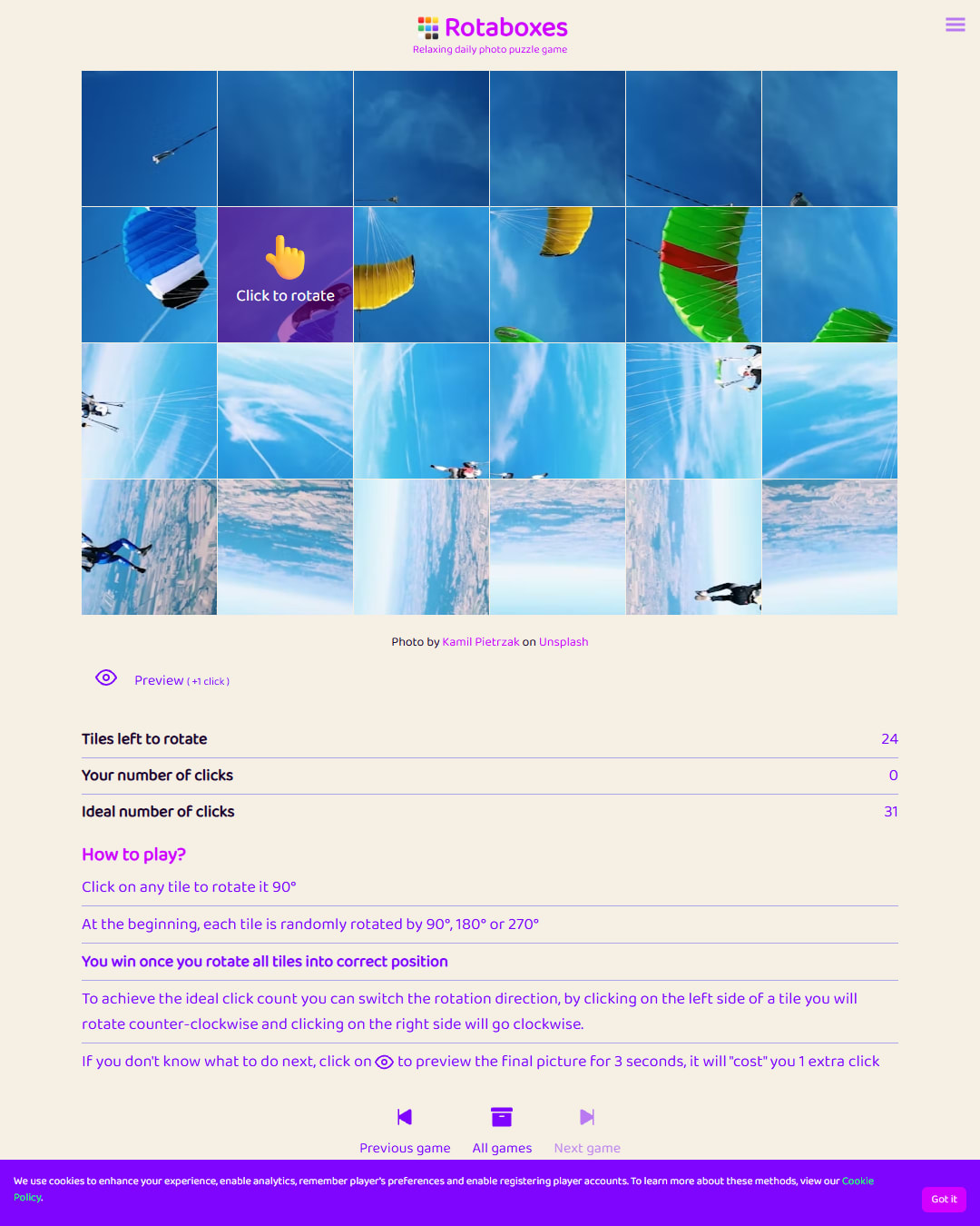 Screenshot of Rotaboxes