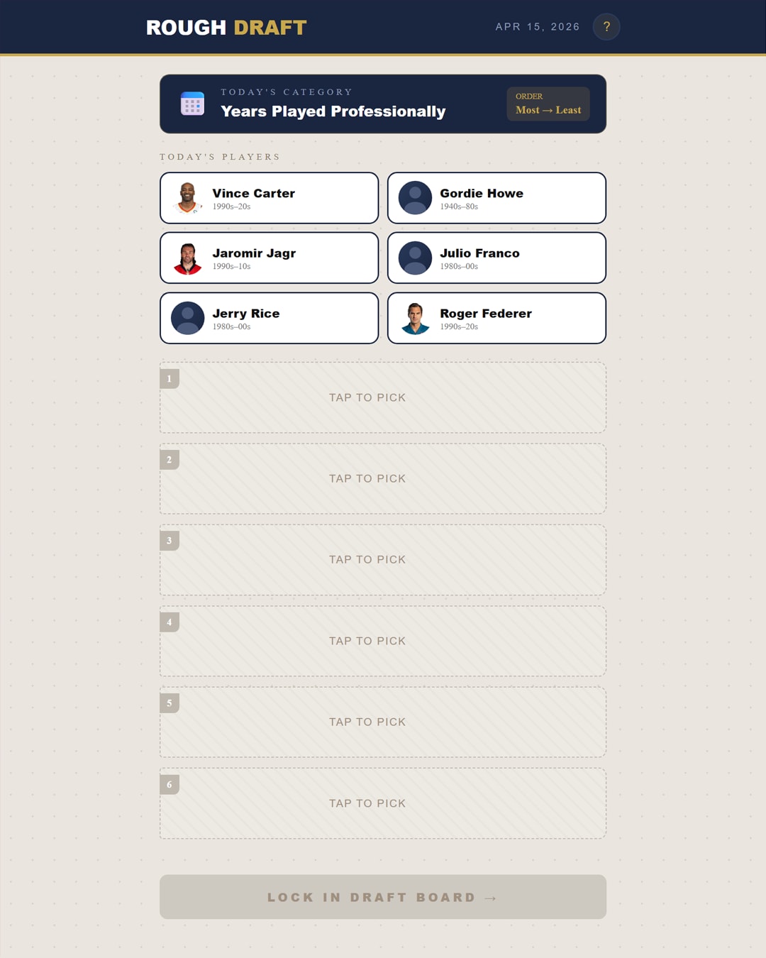 Screenshot of Rough Draft