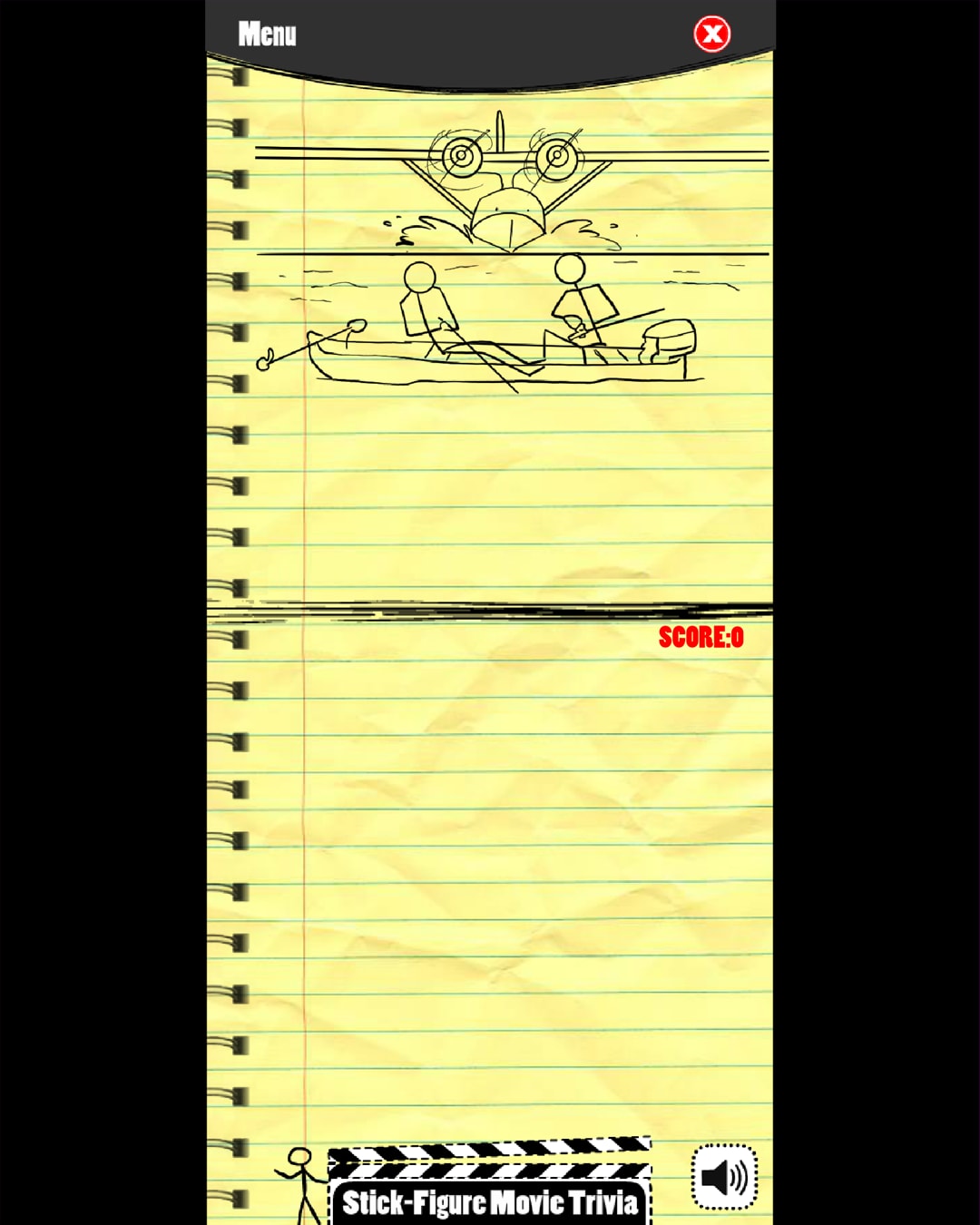 Screenshot of Stick Figure Movie Trivia