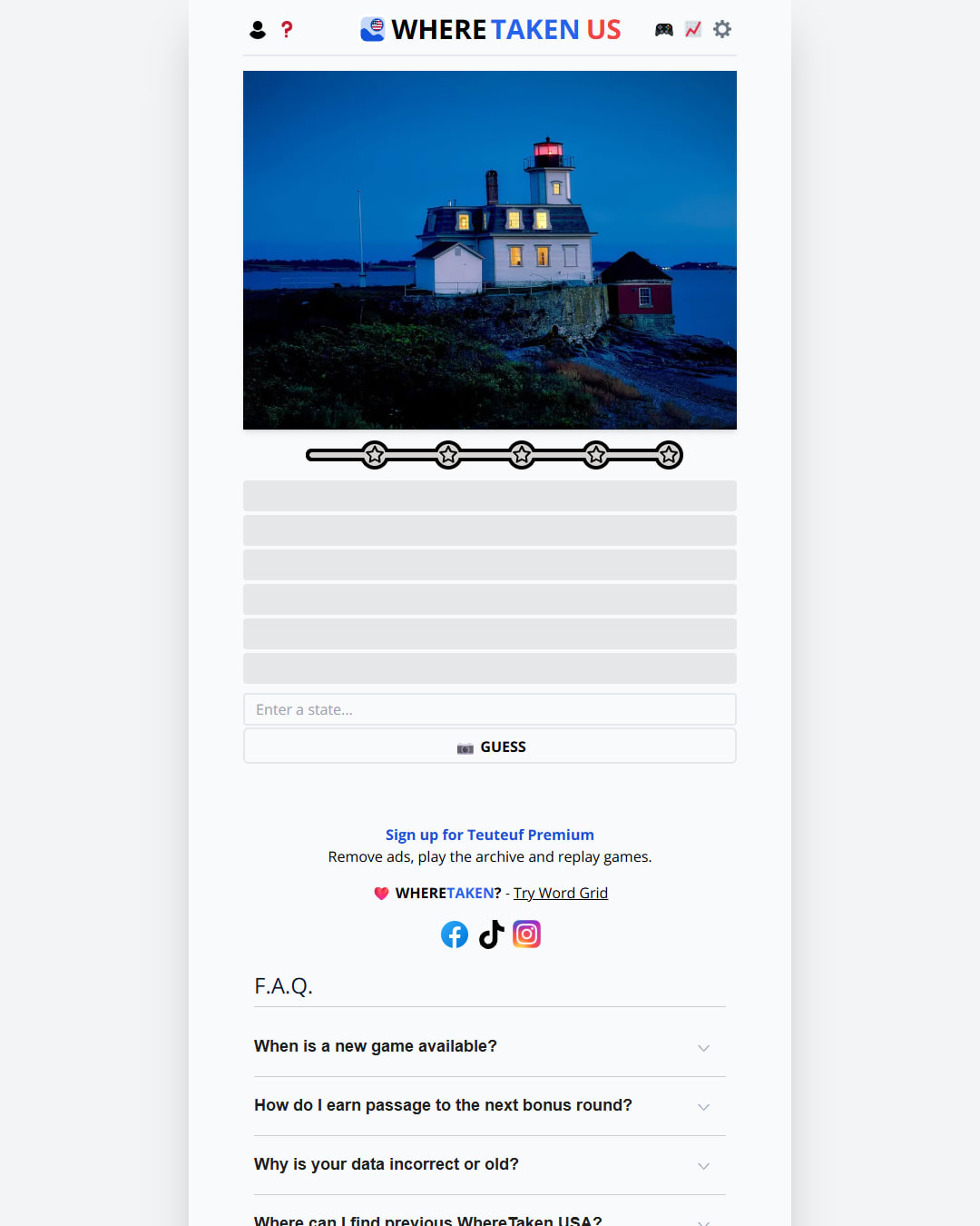 Screenshot of WhereTaken USA