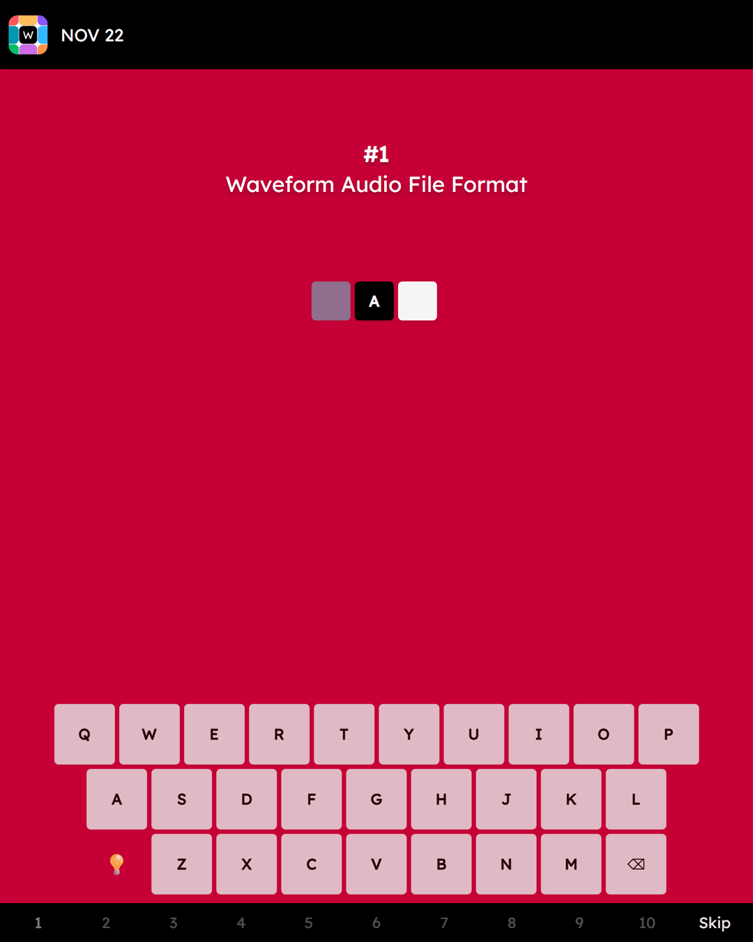 Screenshot of WordWise