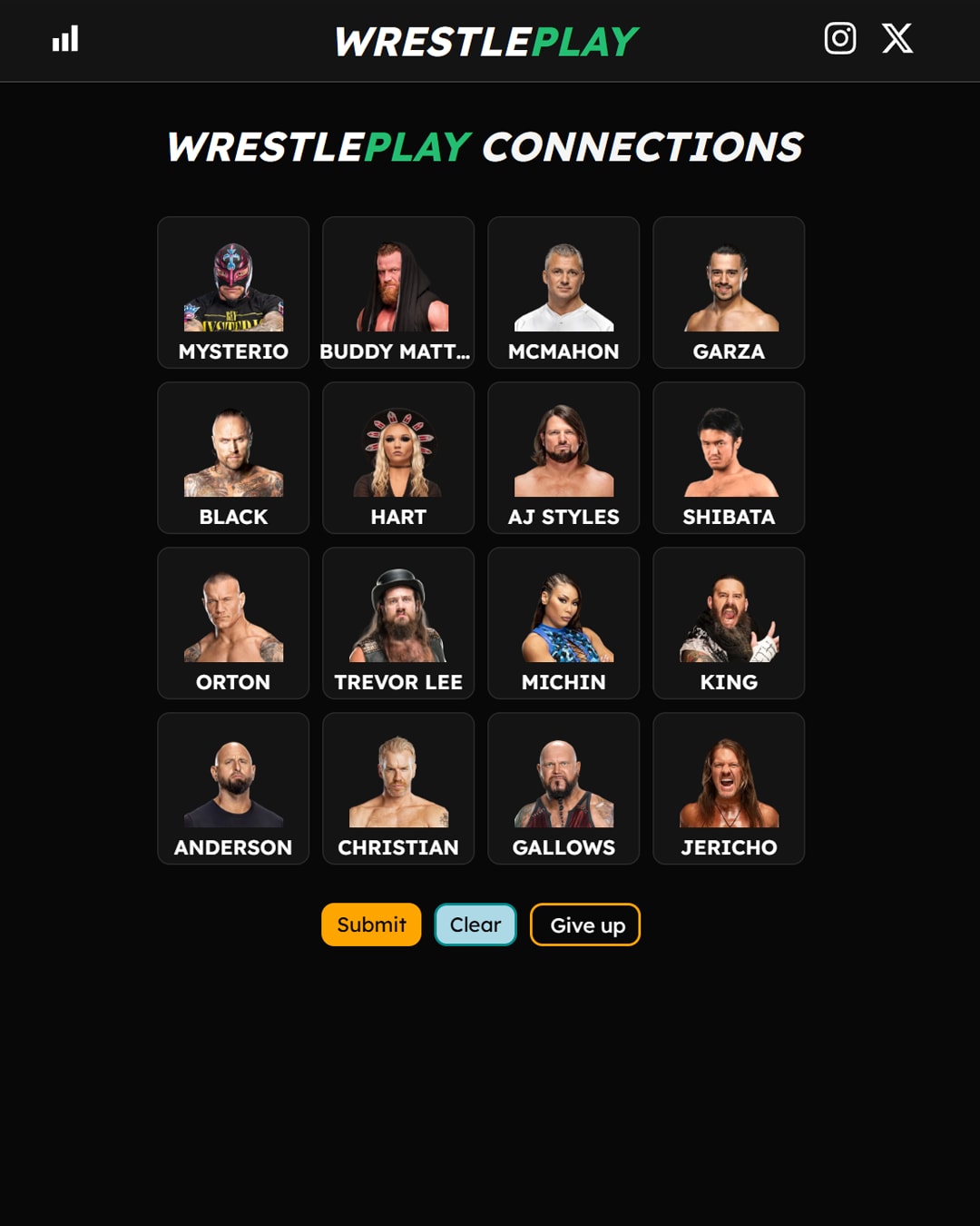 Screenshot of WrestlePlay Connections