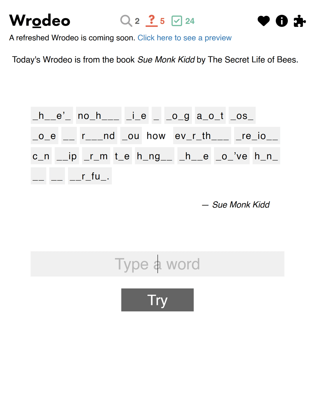 Screenshot of Wrodeo