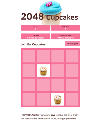 2048 Cupcakes screenshot