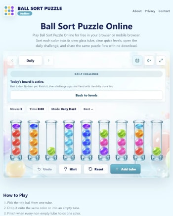 Ball Sort Puzzle screenshot