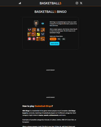 Basketball5 Bingo screenshot