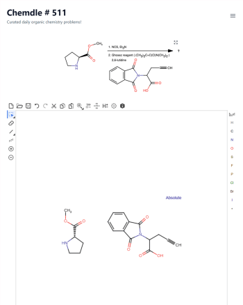 Chemdle screenshot