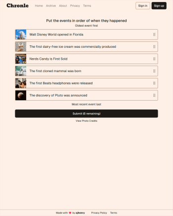 Chronle screenshot