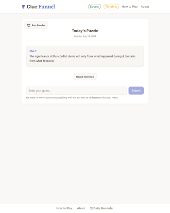 Clue Funnel screenshot