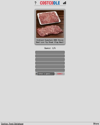 Costcodle screenshot