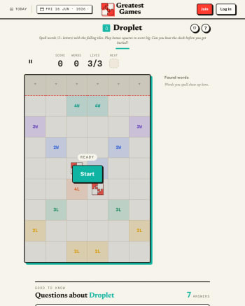 Droplet screenshot