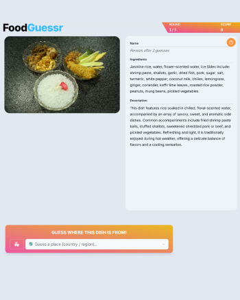 FoodGuessr screenshot