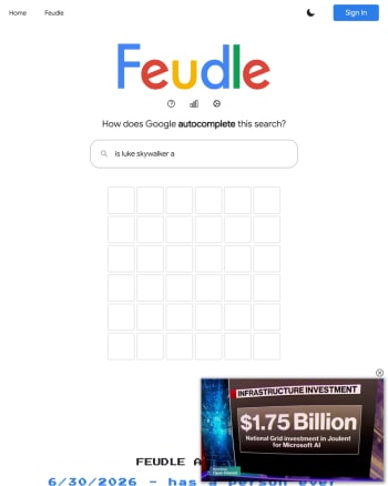 Google Feudle screenshot