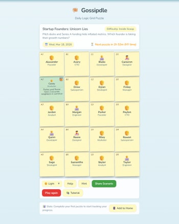 Gossipdle screenshot