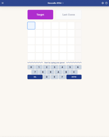 Hexcodle screenshot