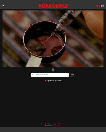 Horrordle screenshot