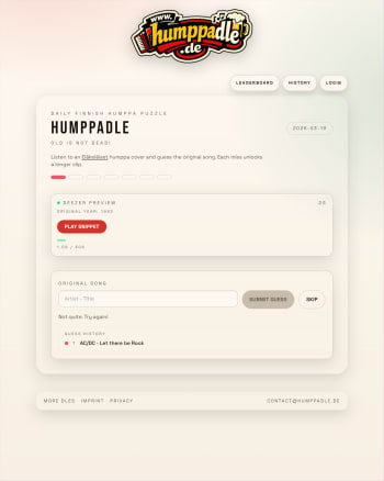 Humppadle screenshot