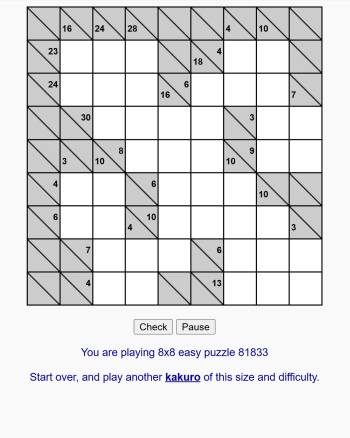 Kakuro Conquest screenshot