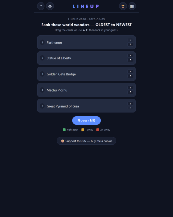 Lineup screenshot