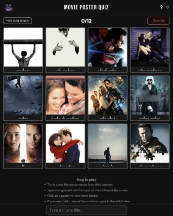 Movie Poster Quiz screenshot