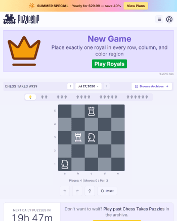 Puzzleship Chess Takes screenshot