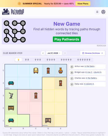 Puzzleship Clue Manor screenshot