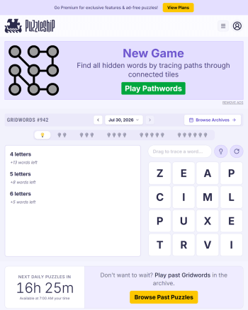 Puzzleship Gridwords screenshot