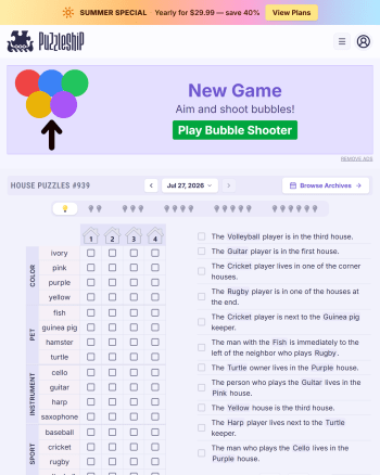 Puzzleship House Puzzles screenshot