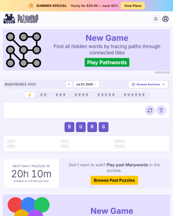 Puzzleship Manywords screenshot