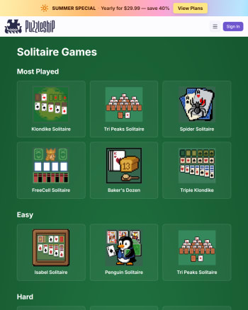 Puzzleship Solitaire Games screenshot