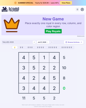 Puzzleship Tallies screenshot