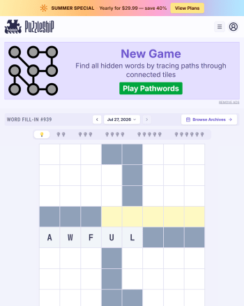 Puzzleship Word Fill-In screenshot