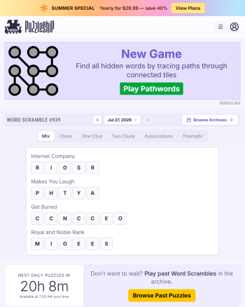 Puzzleship Word Scramble screenshot